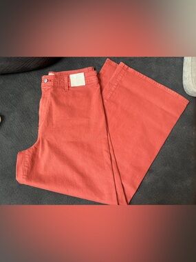 Universal Thread High-Rise Wide-Leg Jeans in Coral